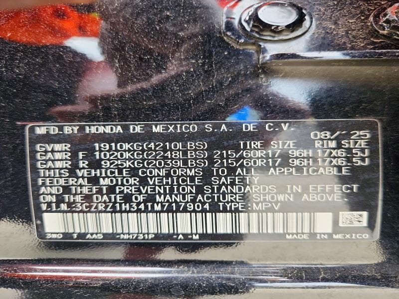 2026 HONDA HR-V LX 13