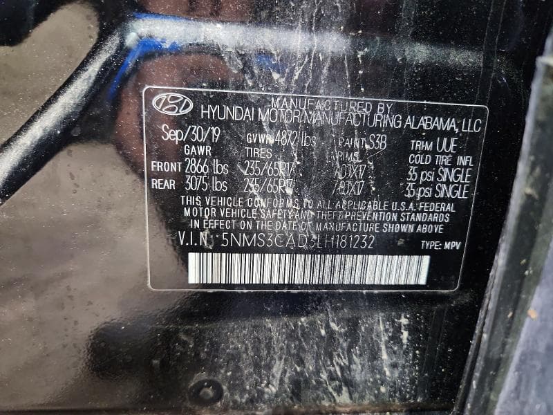 2020 HYUNDAI SANTA FE SEL 14