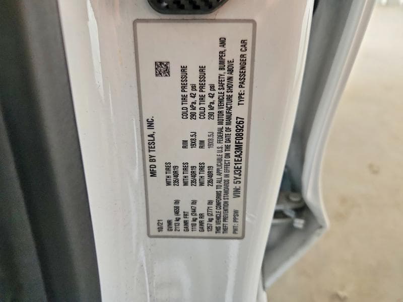 2021 TESLA MODEL 3 13