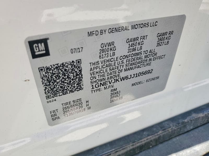 2018 CHEVROLET TRAVERSE PREMIER 13