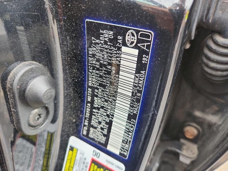2018 TOYOTA COROLLA LE 12