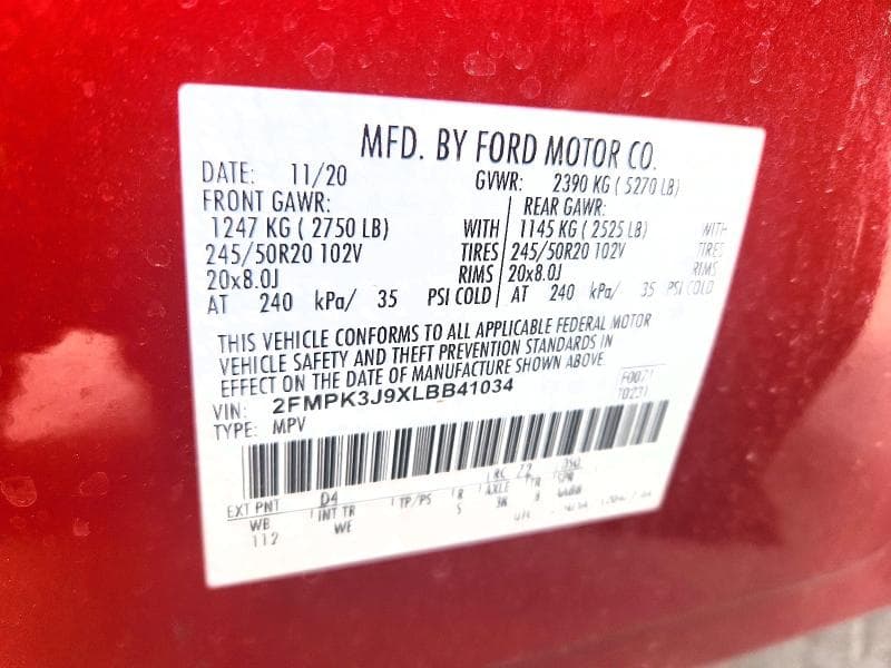 2020 FORD EDGE SEL 12