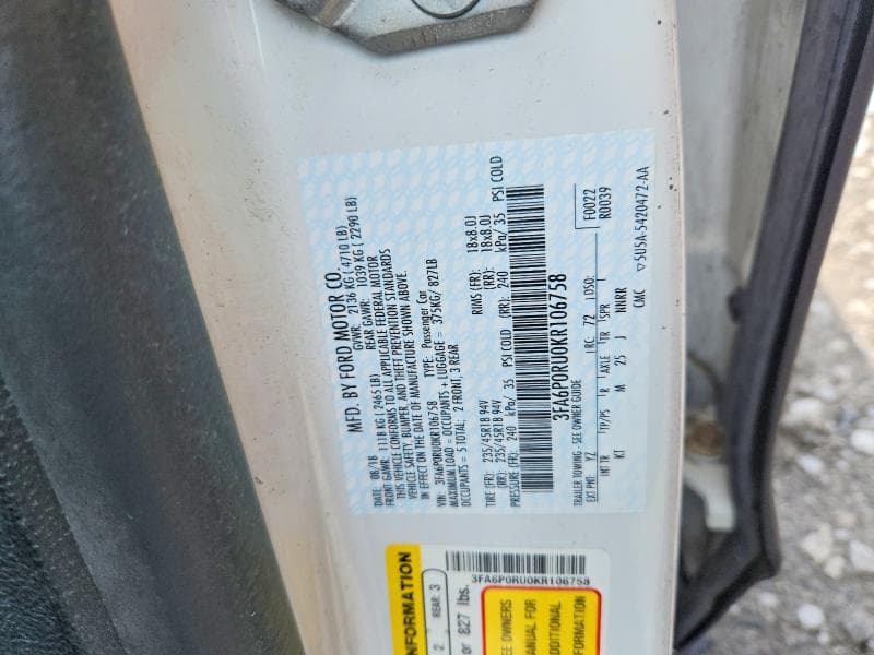 2019 FORD FUSION TITANIUM 13