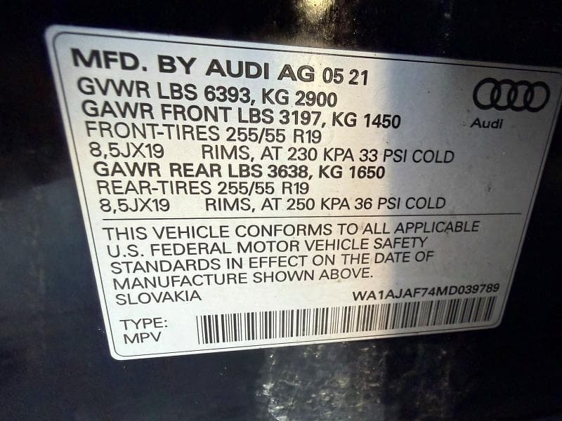 2021 AUDI Q7 PREMIUM 12