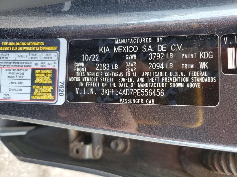 2023 KIA FORTE GT LINE 13