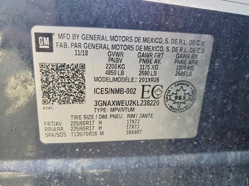 2019 CHEVROLET EQUINOX LT 13
