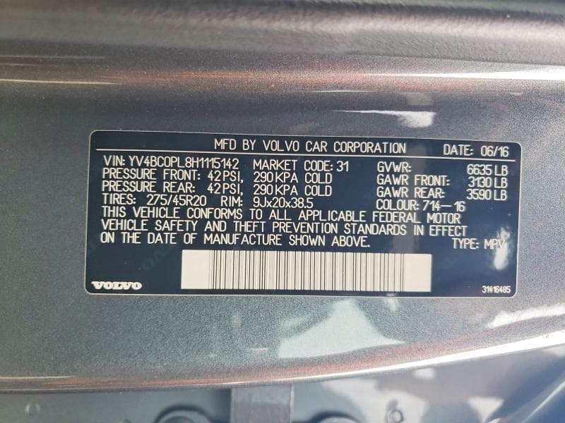 2017 VOLVO XC90 T8 13