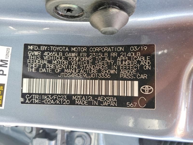 2020 TOYOTA COROLLA SE 12