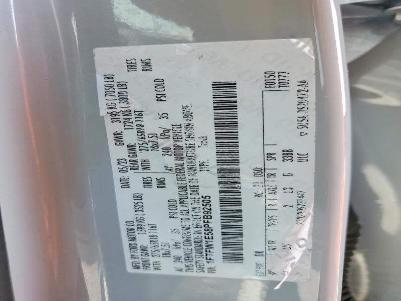 2023 FORD F150 SUPERCREW 12