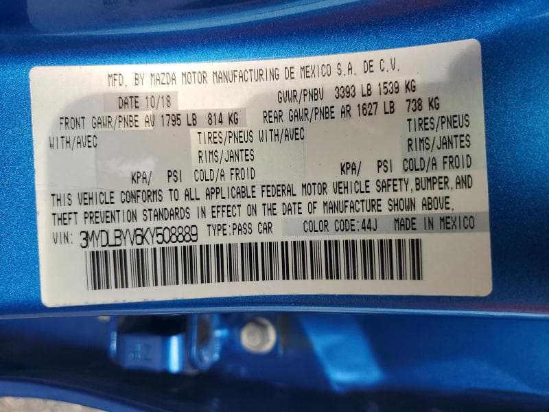 2019 TOYOTA YARIS LE 12