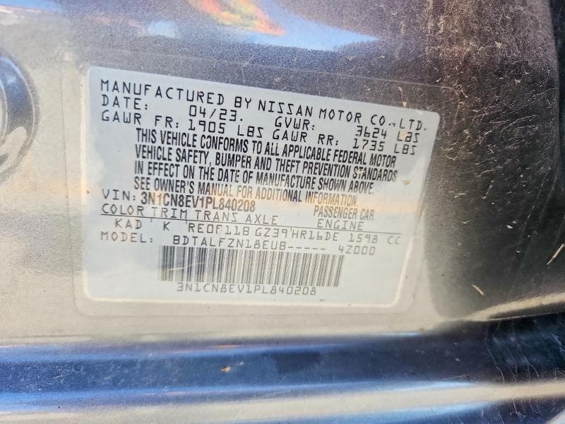 2023 NISSAN VERSA SV 12