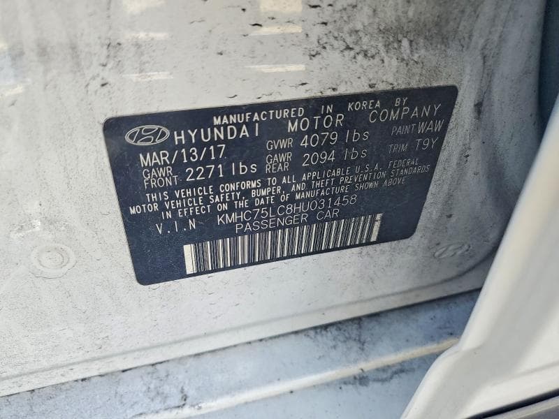 2017 HYUNDAI IONIQ SEL 12