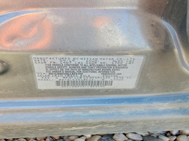 2020 NISSAN VERSA S 12