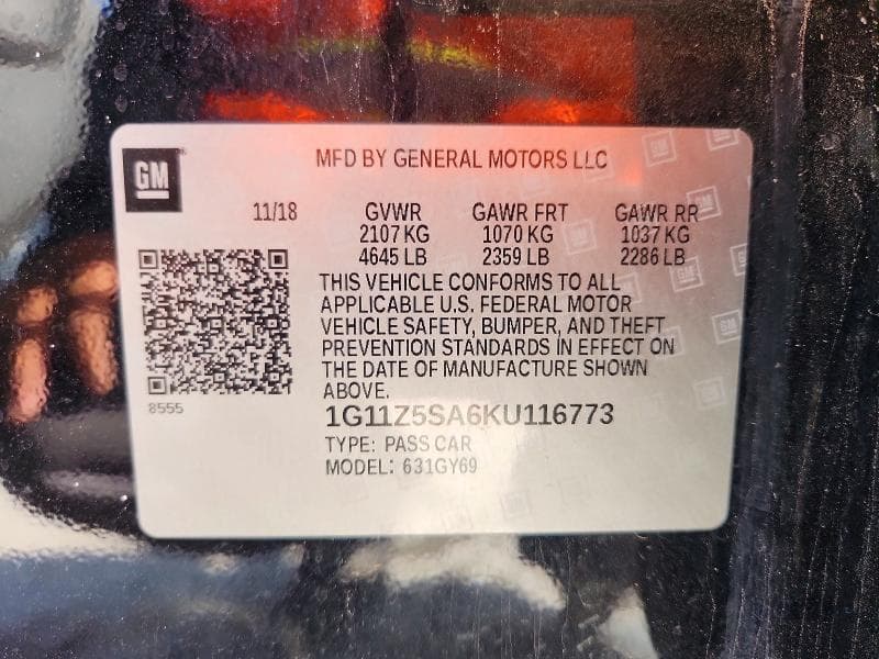 2019 CHEVROLET IMPALA LT 12