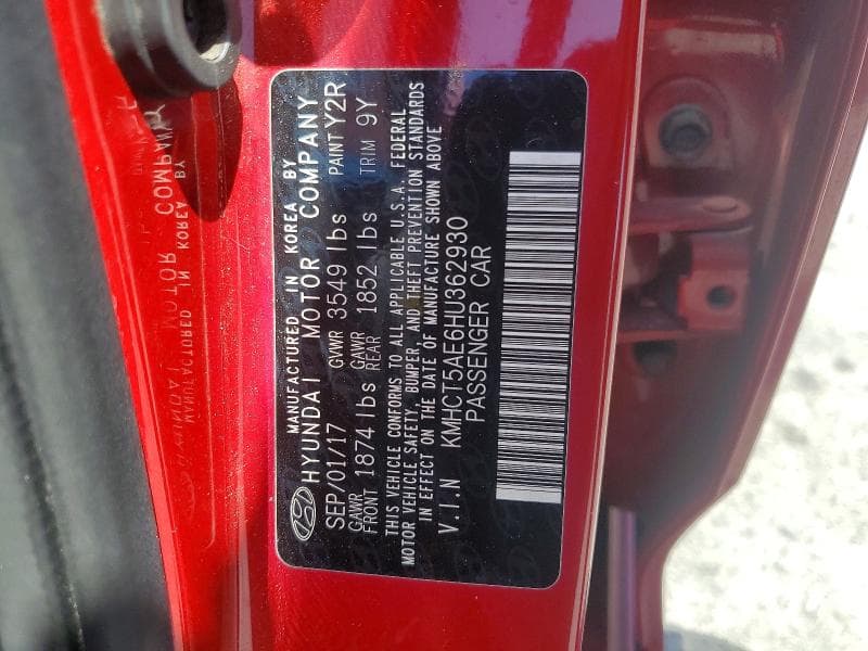 2017 HYUNDAI ACCENT SE 12