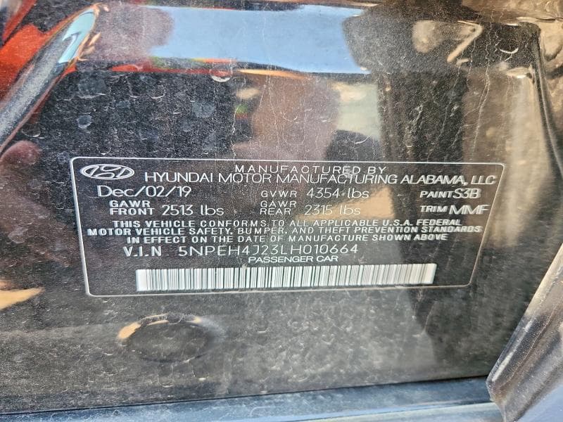 2020 HYUNDAI SONATA LIMITED 12