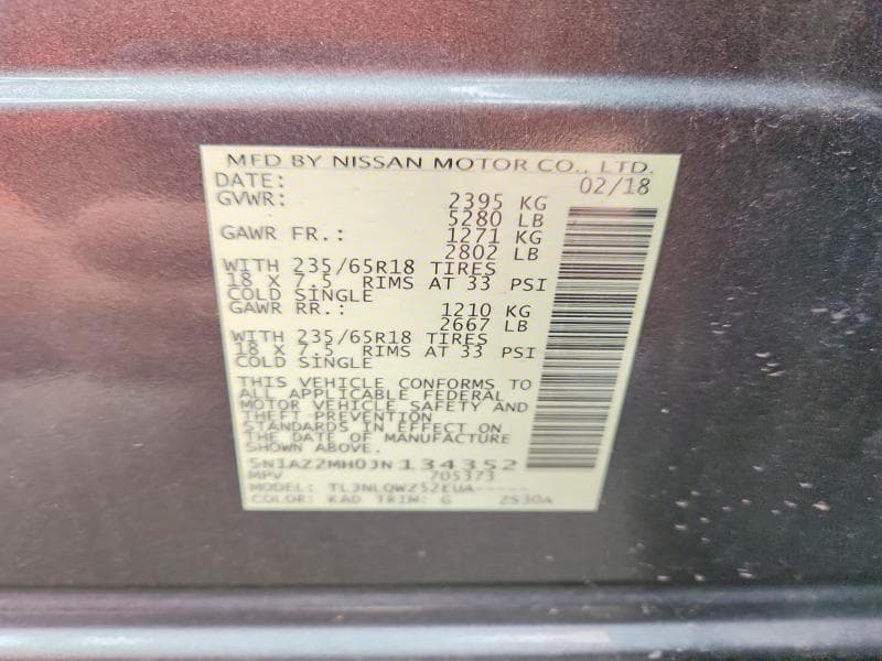 2018 NISSAN MURANO SV 13