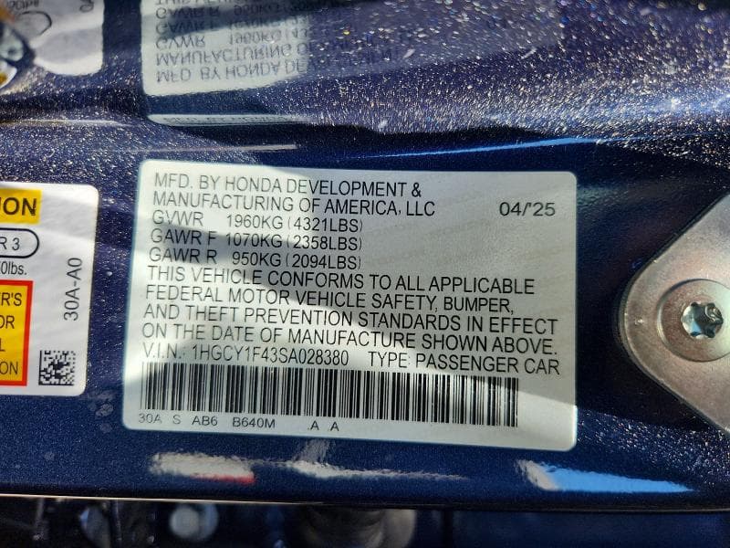 2025 HONDA ACCORD SE 12