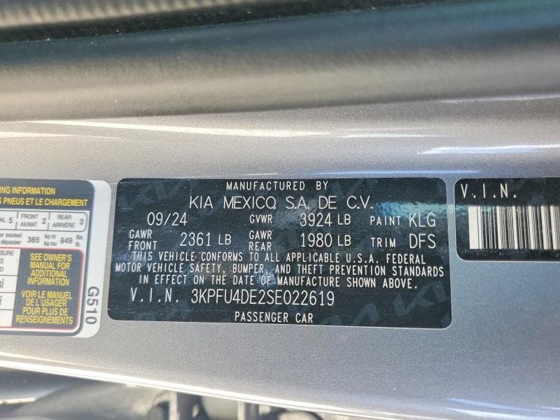 2025 KIA K4 EX 12
