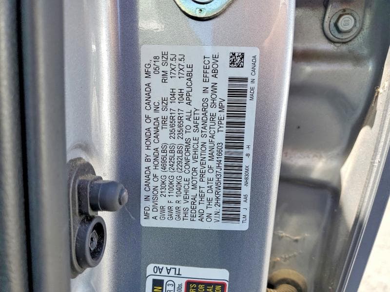 2018 HONDA CR-V LX 13
