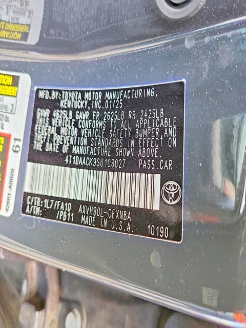 2025 TOYOTA CAMRY LE 12
