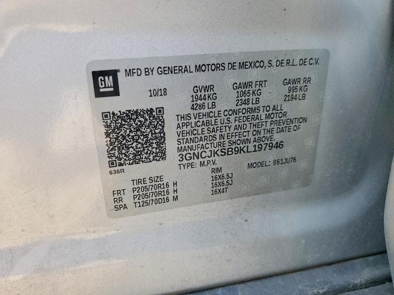 2019 CHEVROLET TRAX LS 14