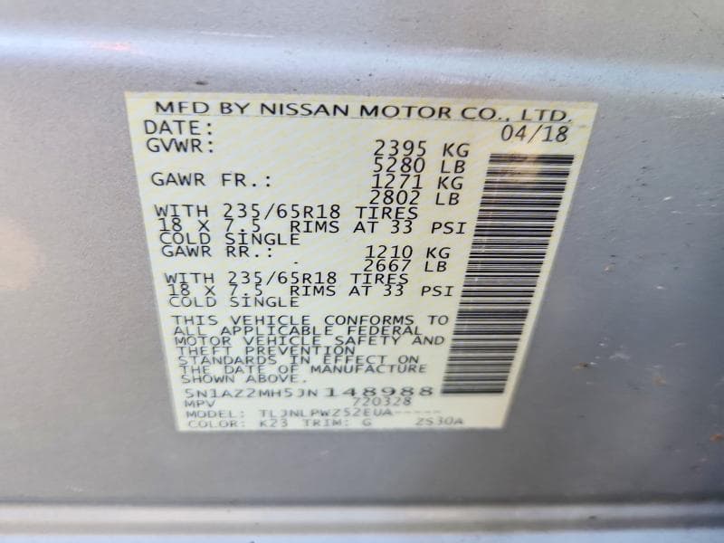 2018 NISSAN MURANO S 13