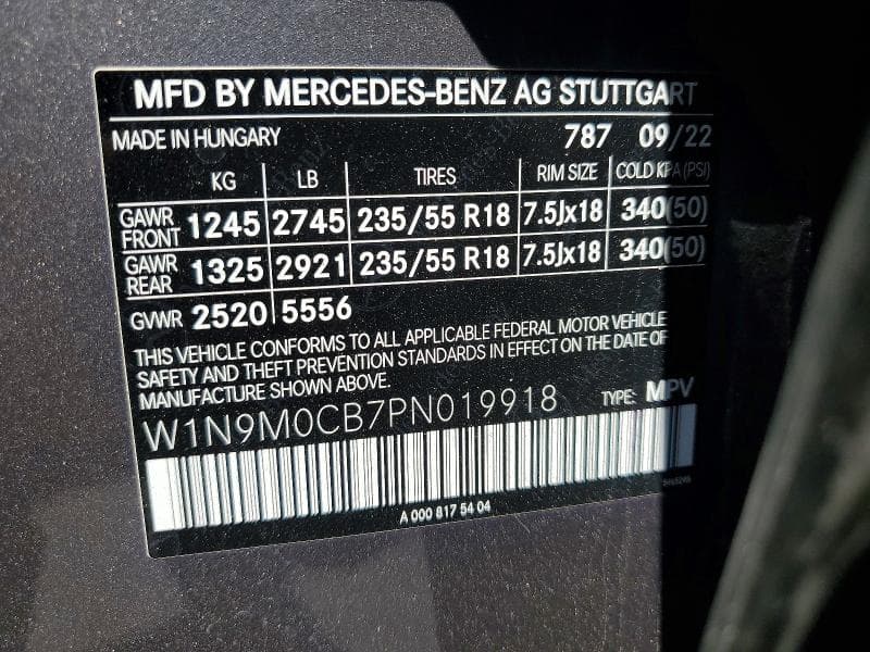 2023 MERCEDES-BENZ EQB 250+ 13