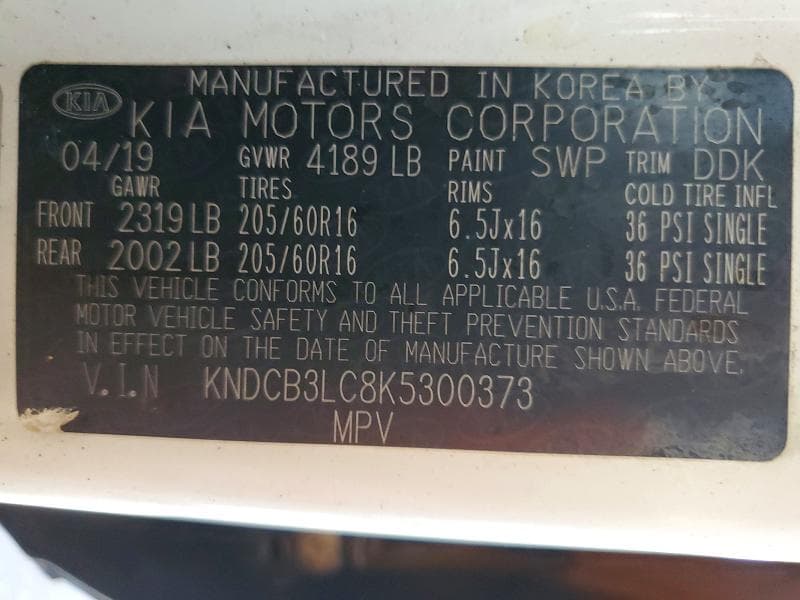 2019 KIA NIRO LX 12