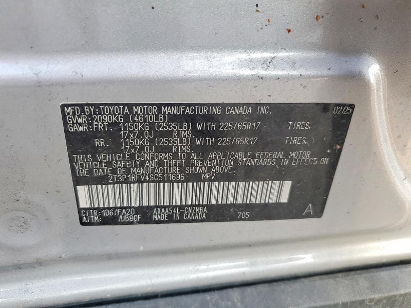 2025 TOYOTA RAV4 XLE 14