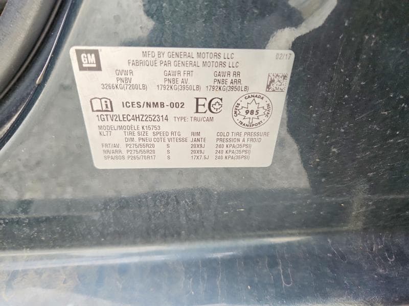 2017 GMC SIERRA K1500 12