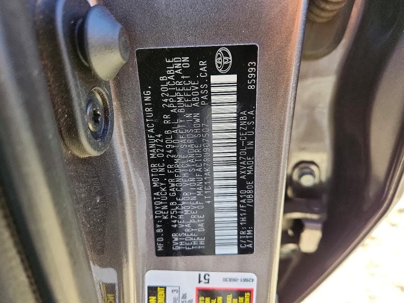 2024 TOYOTA CAMRY LE 12