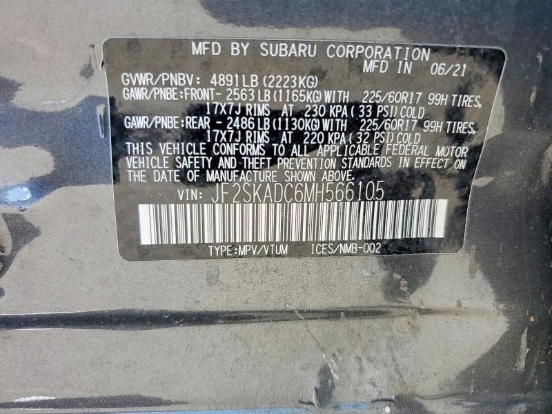 2021 SUBARU FORESTER 13