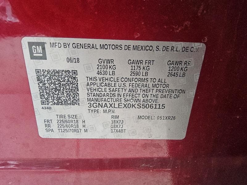 2019 CHEVROLET EQUINOX LT 13