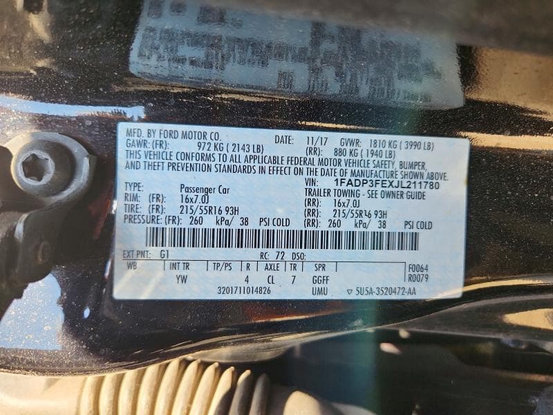 2018 FORD FOCUS SE 12