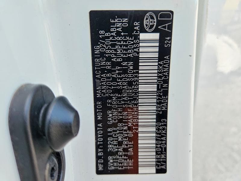 2018 TOYOTA COROLLA SE 13