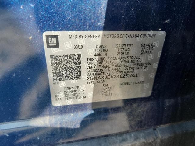 2019 CHEVROLET EQUINOX LT 13