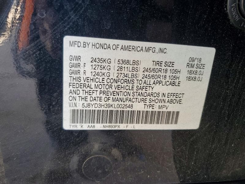 2019 ACURA MDX 13