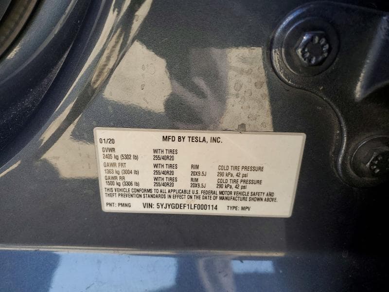 2020 TESLA MODEL Y 12