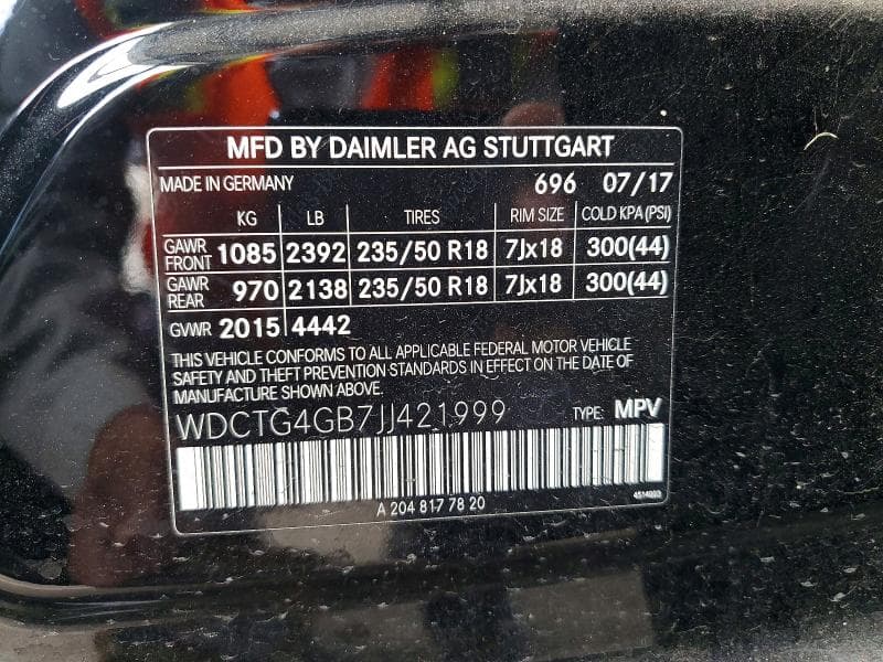 2018 MERCEDES-BENZ GLA 250 4MATIC 12