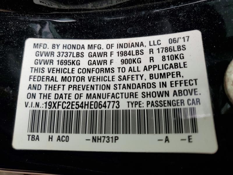 2017 HONDA CIVIC LX 12