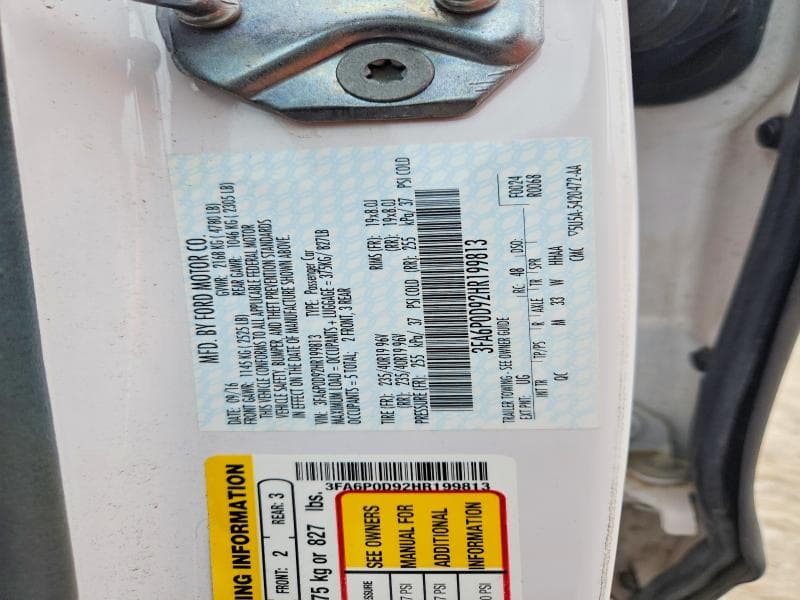 2017 FORD FUSION TITANIUM 12