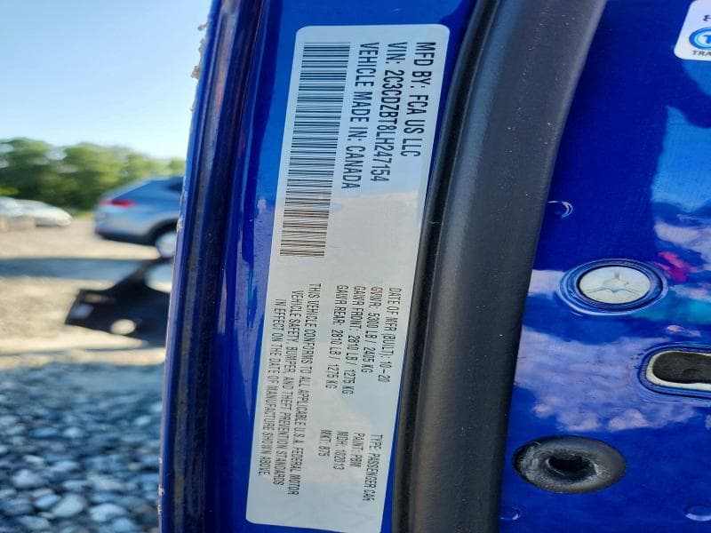 2020 DODGE CHALLENGER R/T 12