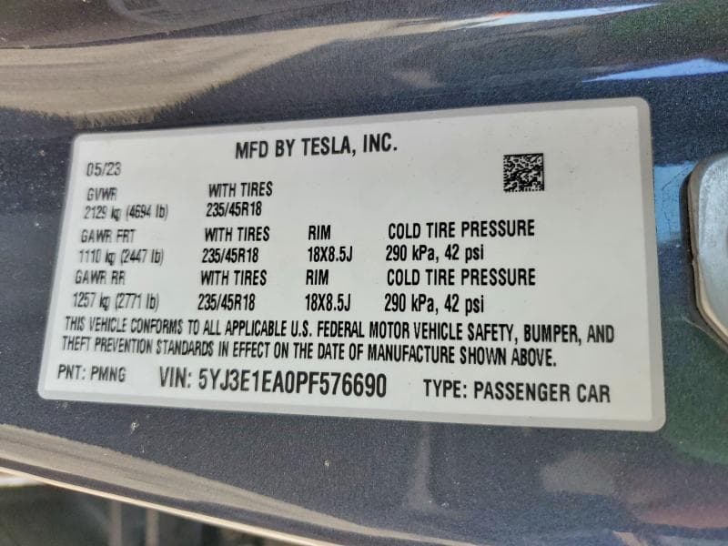 2023 TESLA MODEL 3 12