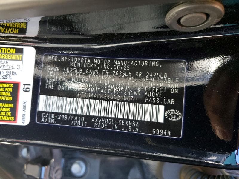 2025 TOYOTA CAMRY LE 12