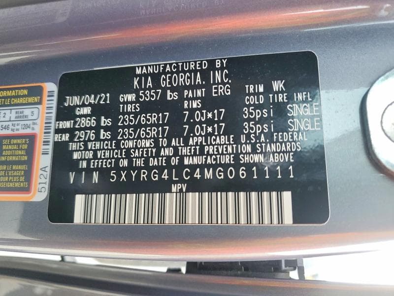 2021 KIA SORENTO 13