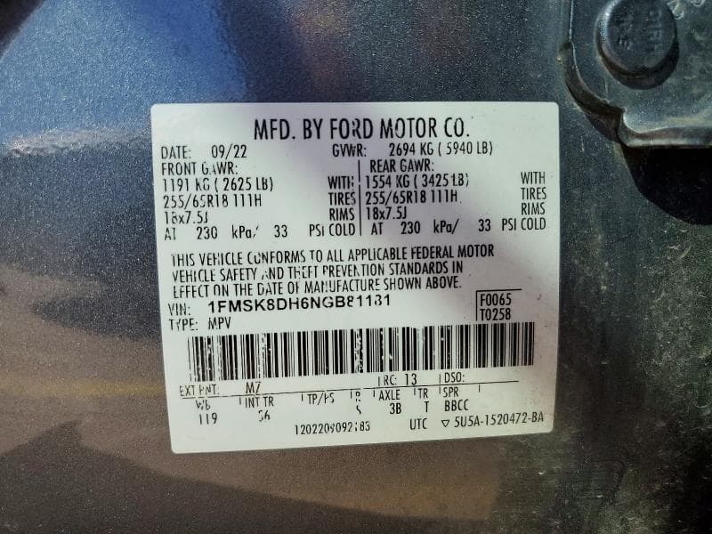 2022 FORD EXPLORER 13