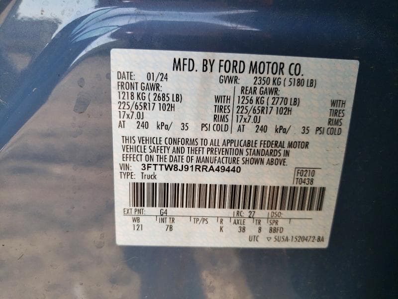 2024 FORD MAVERICK XLT 12