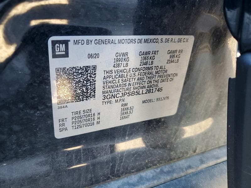2020 CHEVROLET TRAX 1LT 14