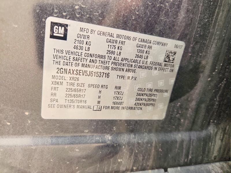 2018 CHEVROLET EQUINOX LT 12